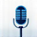 Icône d'un microphone devant un auditoire, représentant des conférences.