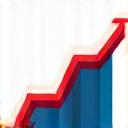 Icône d'impact, comme une ondes de choc ou un graphique en croissance.