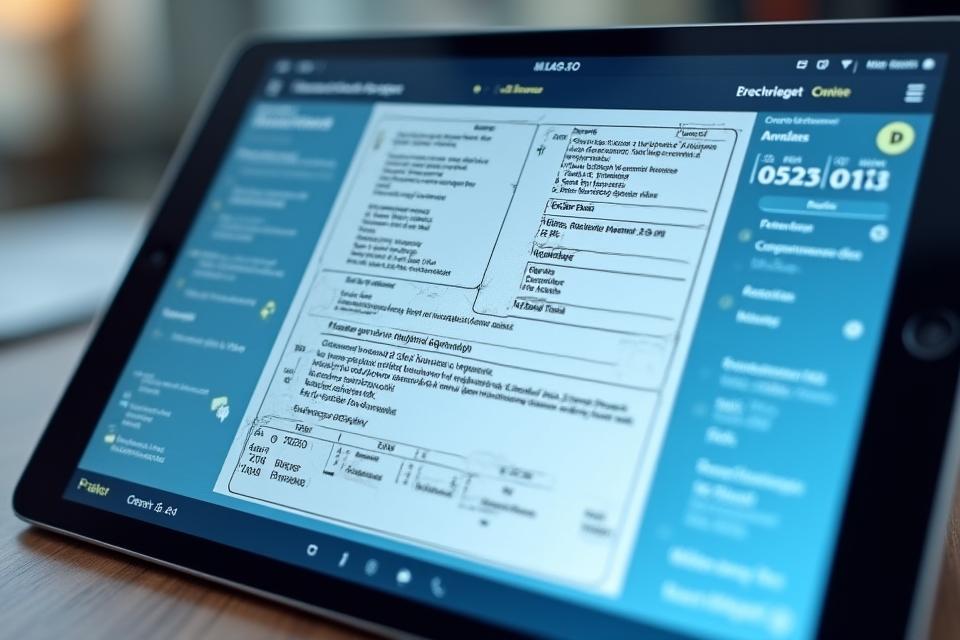 Interface utilisateur d'Amendea Solutions montrant un Procès-Verbal scanné avec des zones de texte surlignées indiquant les informations extraites et les vices de forme détectés via l'OCR et l'IA.