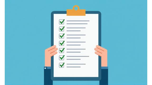 Image d'une checklist avec des coches