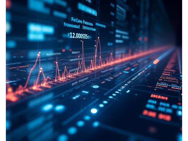 Interface logicielle affichant des graphiques de probabilité, des timelines prédictives et des analyses d'impact pour les futures réglementations.