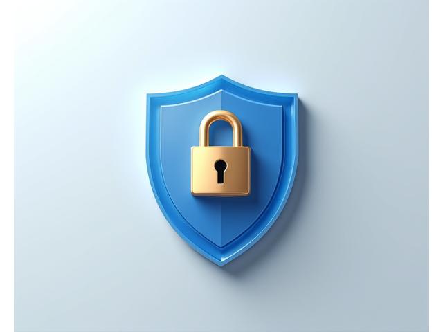Symbole de bouclier numérique avec un cadenas, représentant la protection des données et la conformité RGPD.